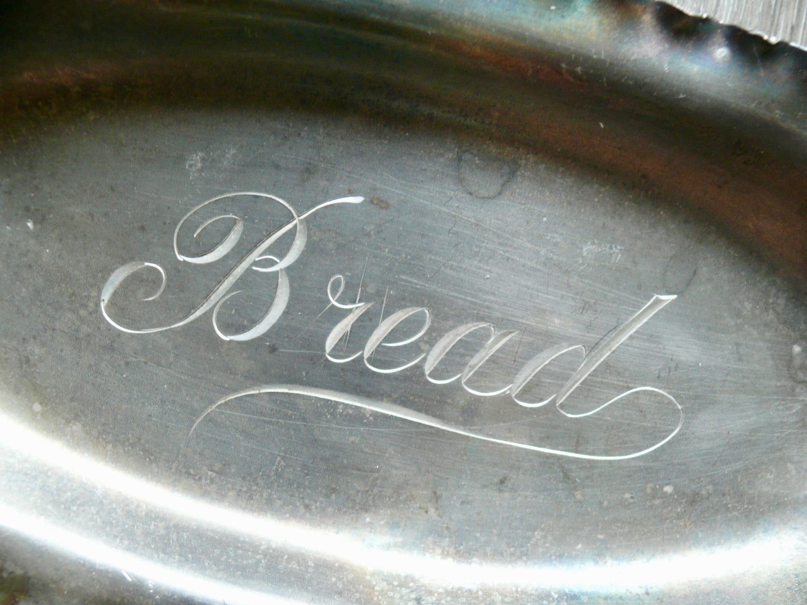 Vintage Silver Bread Tray With BREAD Engraving Old Beacon Etsy
