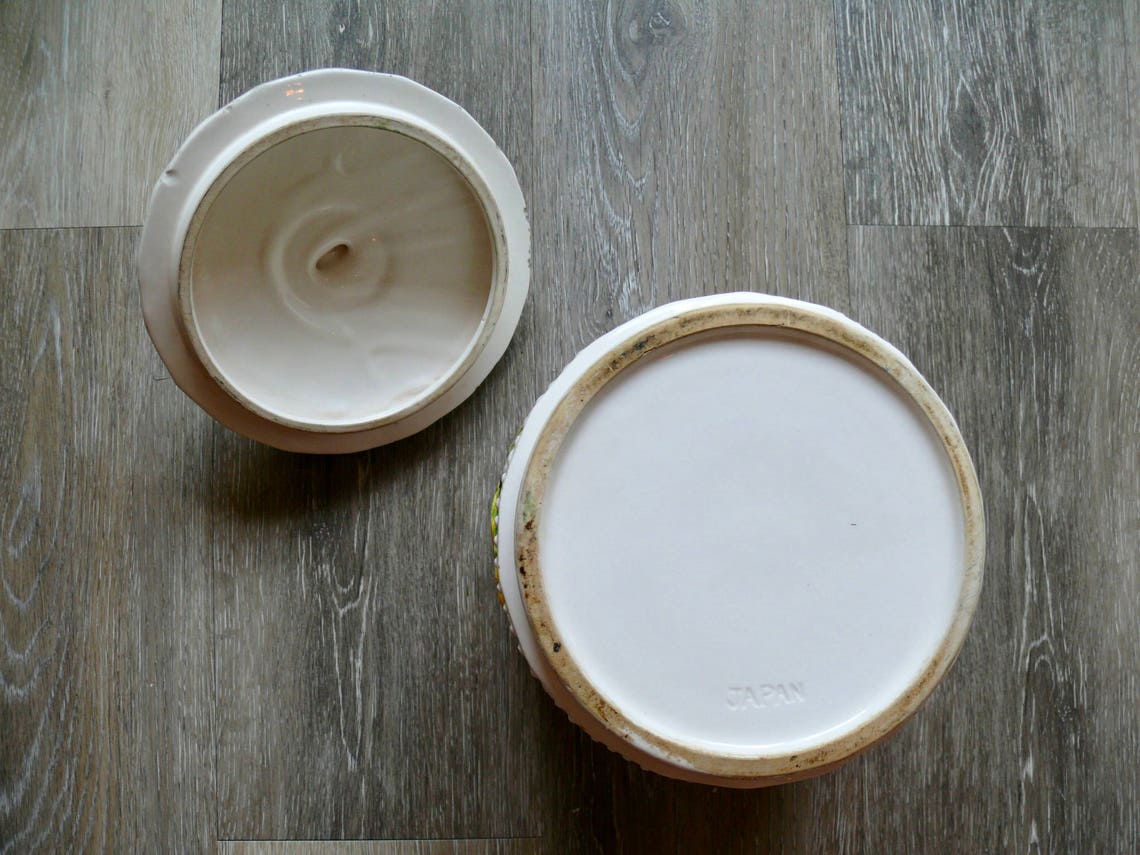 Ceramic Poppy Cookie Jar Canister Stash Jar Made in Japan Etsy