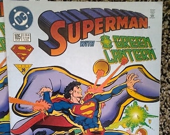 Superman with the green lantern issue 105//dc comics//1995//5 copies//fine condition