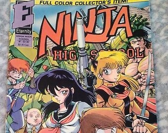 Ninja highschool comic issue 1//eternity comics//full color//very fine condition//1992//