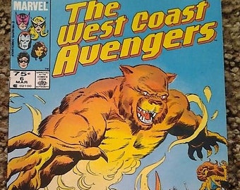 The West Coast Avengers issue 6//marvel comics//1985// vf condition