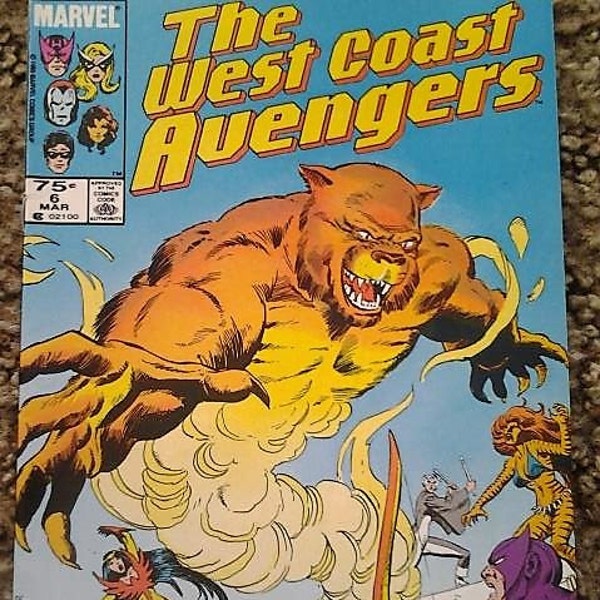 The West Coast Avengers issue 6//marvel comics//1985// vf condition