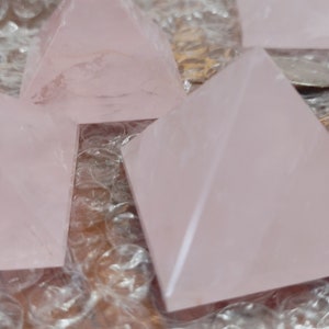 Rose quartz pyramids/ polished/1.5 inch/ crystal pyramids/ price per piece