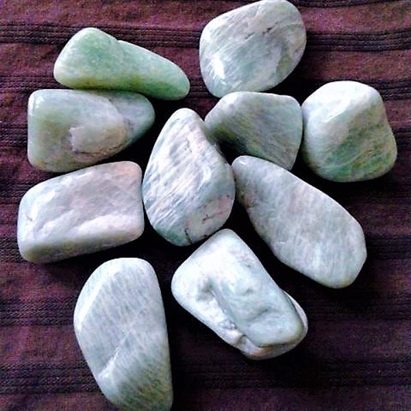 tumbled amazonite//amazonite//1in-1 1/2in amazonite//amazonite gemstone//blue green stones