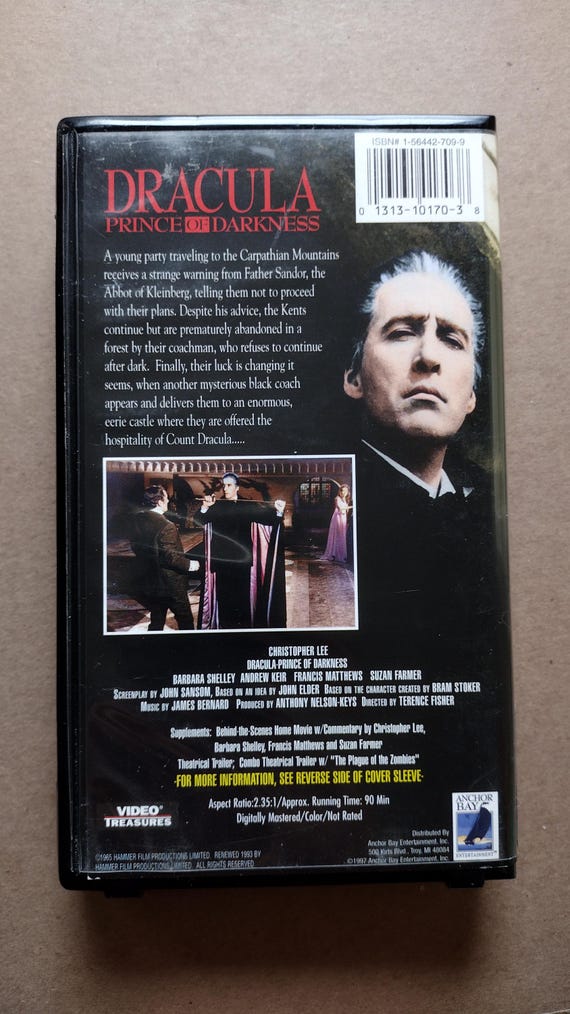 Dracula Prince of Darkness VHS/ Hammer Collection/ Clamshell/ 1965