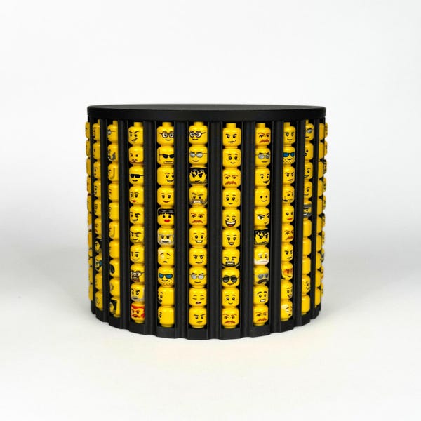 Ultimate Minifig head holder| 250 heads| AFOLS | KFOLS | Removable top | Extra storage inside | Travel or storage!