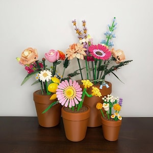 Terracotta Style Pot For Brick Flowers | Display | Flower Arrangement | Decorative Display | Bricks Block