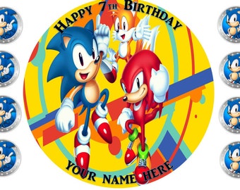 Sonic cupcake topper | Etsy