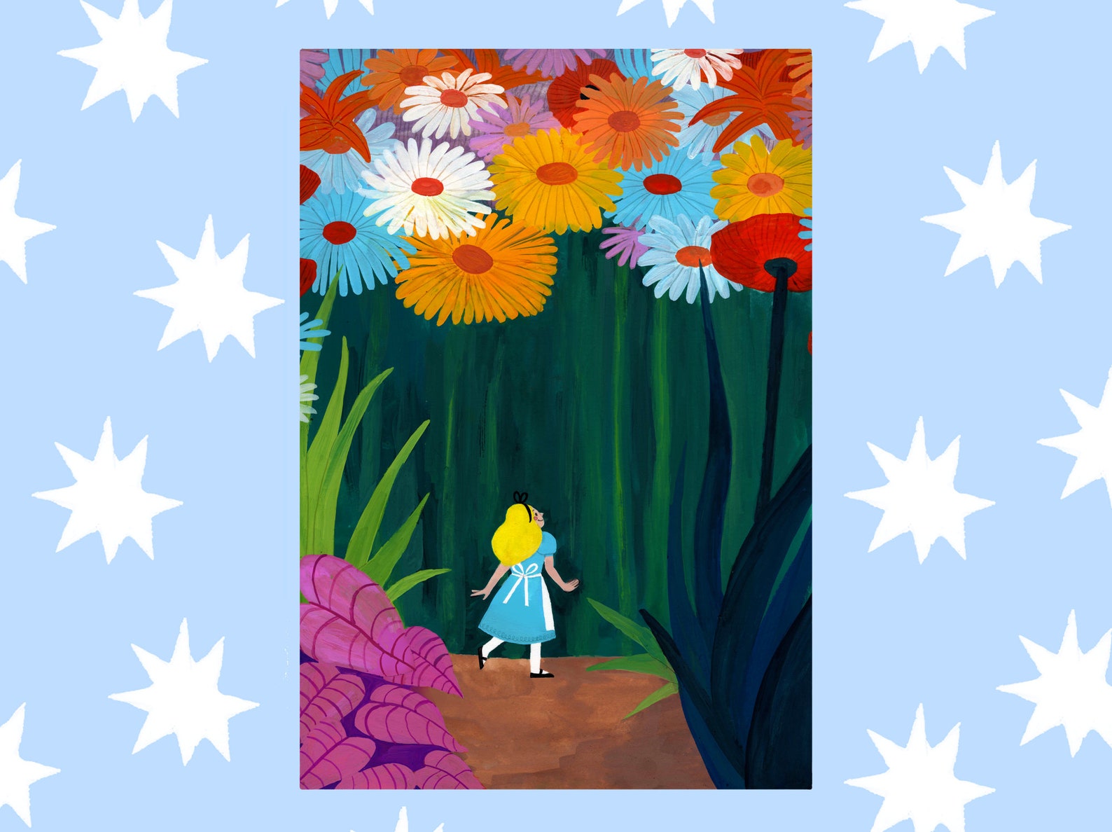 Alice in Wonderland Golden Afternoon Fine Art Painting Print Etsy