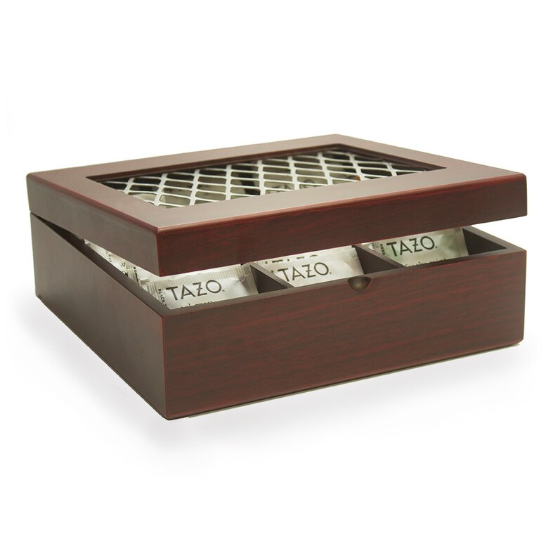 Large Wooden Tazo Tea Box Sampler W/ Frame Includes Tea Etsy