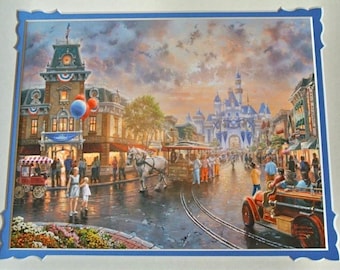 Collectible Disneyland’s 60th Anniversary Celebration Thomas Kinkade Lithograph