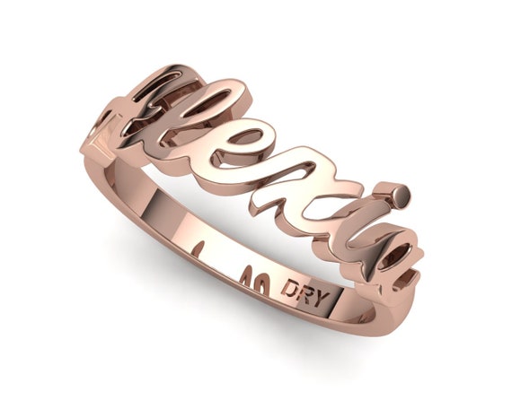 PERSONALISED NAME RING (GOLD) – Au Revoir - Your Charm Is Waiting