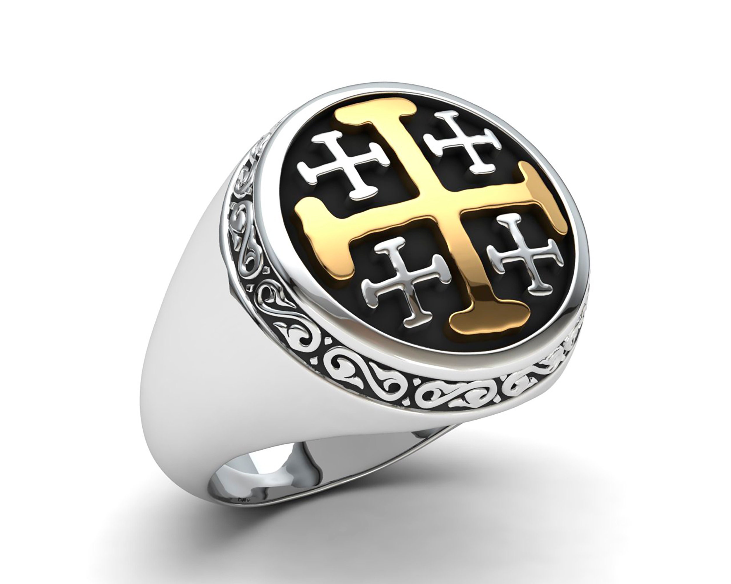 Jerusalem Cross Ring. 925 Sterling Silver Christian Jerusalem Cross Ring. 925 Sterling Silver Christian