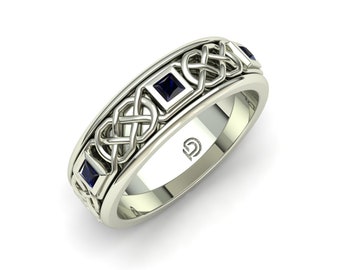 シルバー925リング、ケルトノットユニセックス指輪、結婚、婚約、記念