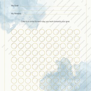 100 Day Challenge Planner | Printable Goal Tracker PDF | Habit Tracker | Motivation Journal Sheet