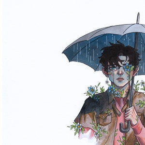 Depression- Sad Art- Melancholic rain artwork