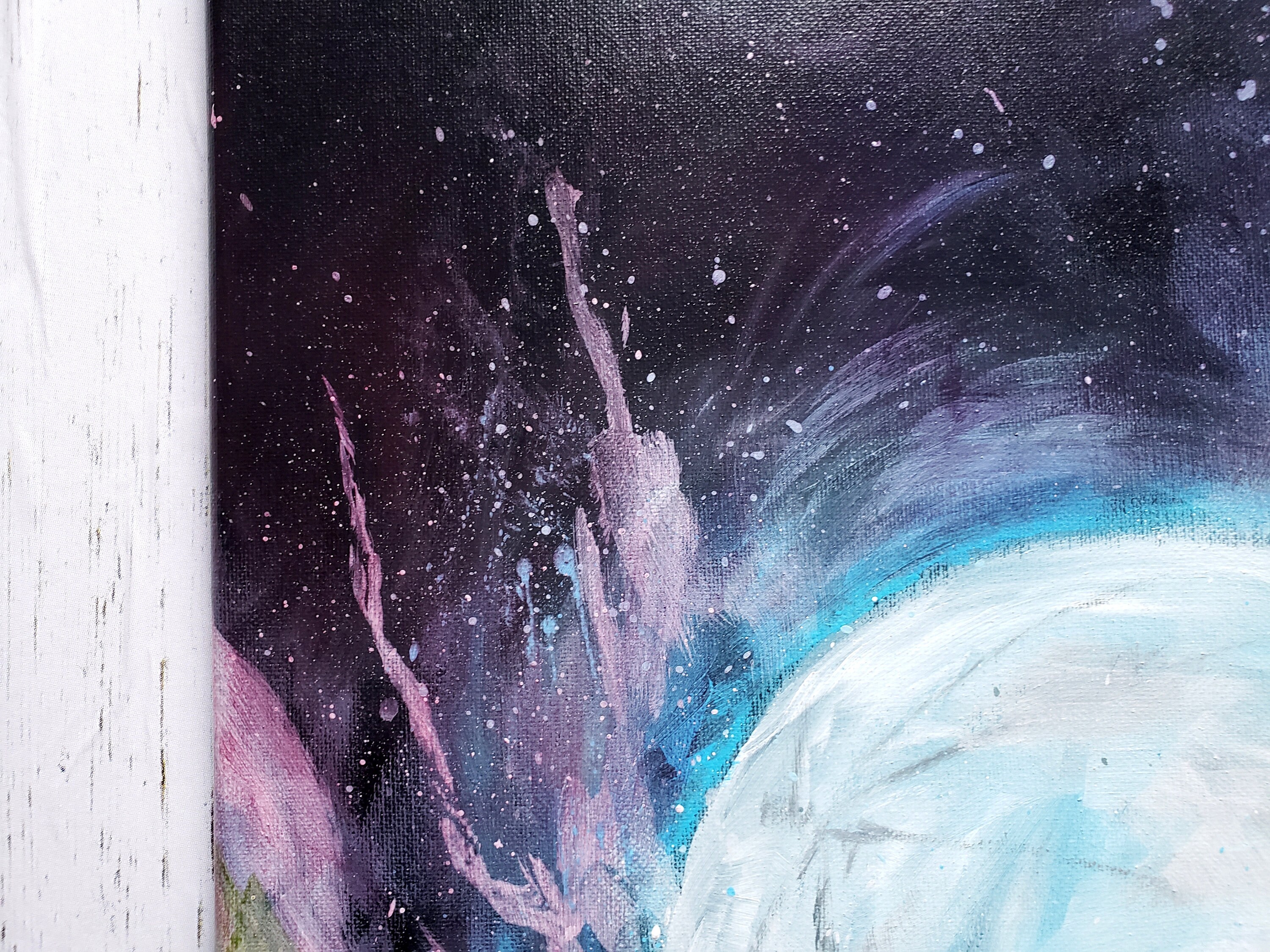 Abstract Moon Painting on canvas Moon wall art moon original Etsy