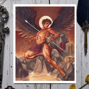 The Lament of Icarus inspired painting Renaissance art Greek mythology fine art print
