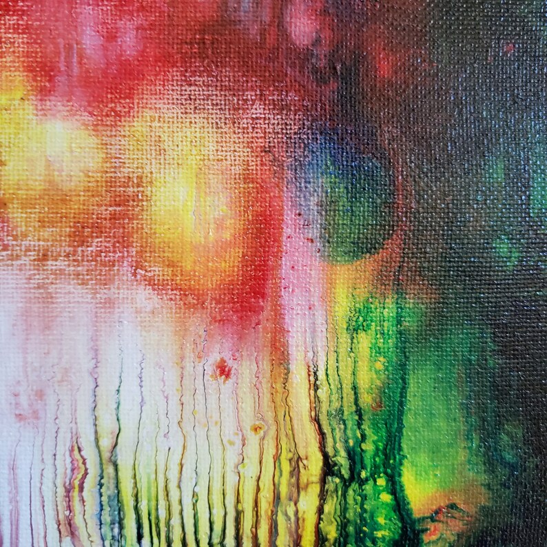 Psychedelic art Dope Abstract Acrylic painting Canvas wall Etsy