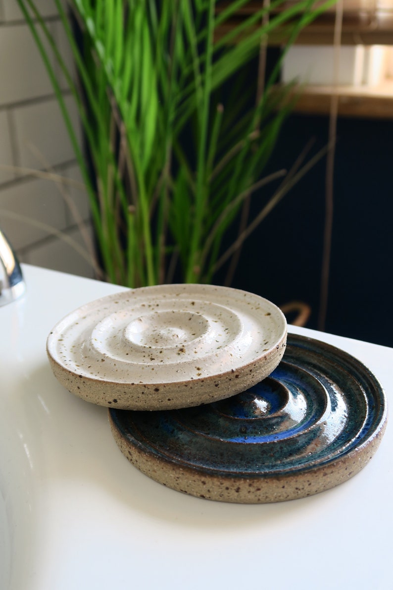 Handmade Ceramic Stoneware Soap DishSpoon RestJewellery Tray