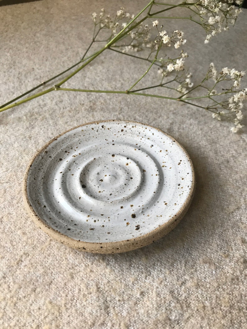 Handmade Ceramic Stoneware Soap DishSpoon RestJewellery Tray