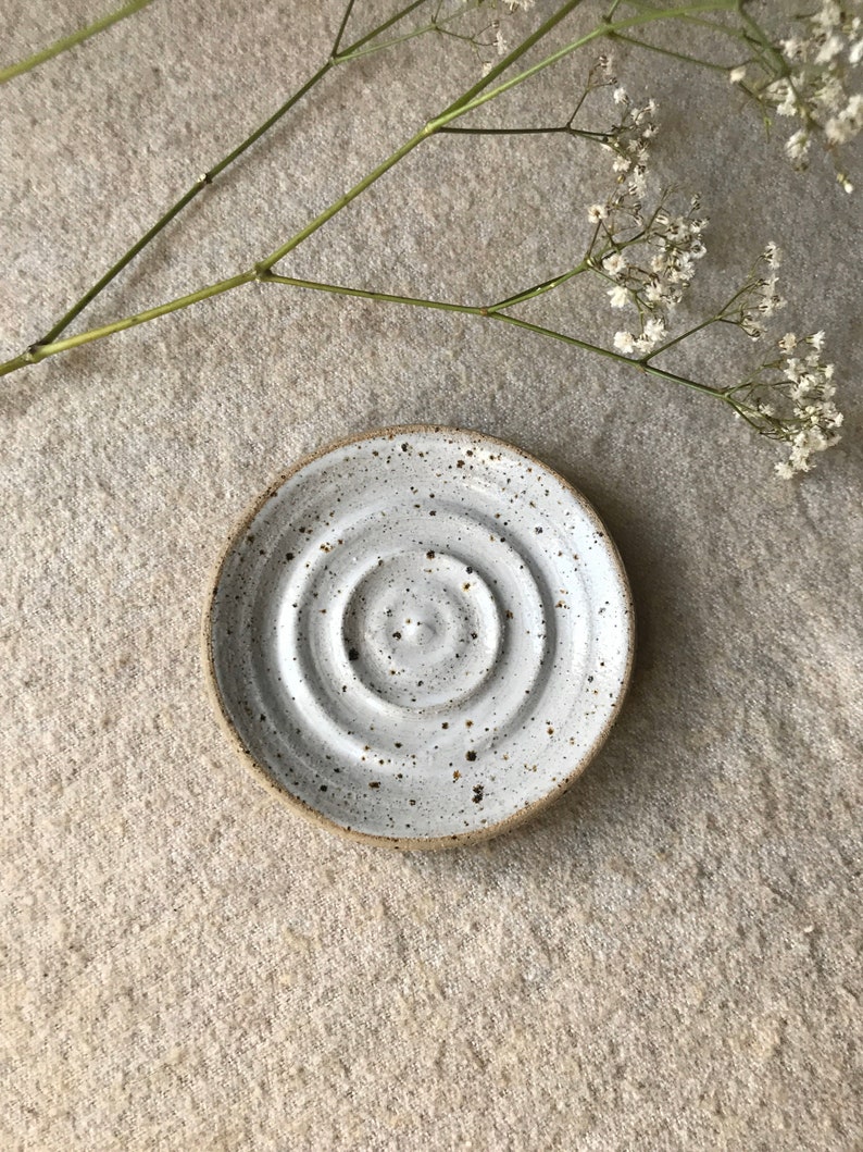 Handmade Ceramic Stoneware Soap DishSpoon RestJewellery Tray