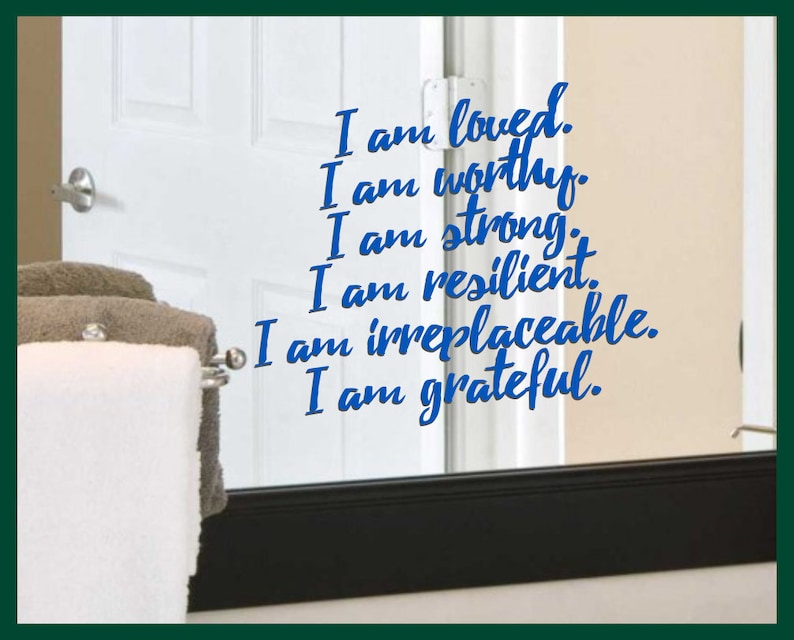 I am LOVED I am WORTHY Strong Resilient IRREPLACEABLE | Etsy