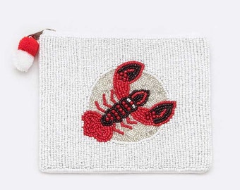 Petite pochette en perles d'écrevisses