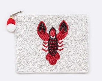 Petite pochette en perles d'écrevisses