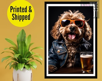 Cockapoo Dog Wall Art Poster Print Gifts, Funny Animal Artwork, Printed and Shipped