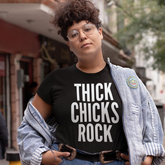 shirt Graphic Tee Thick Chicks | Etsy 