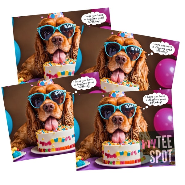 Birthday Postcards, Funny Birthday Card, Bulk, Dog, Animal, Happy Birthday Post Cards, Cute Birthday Cards for Kids and Adults