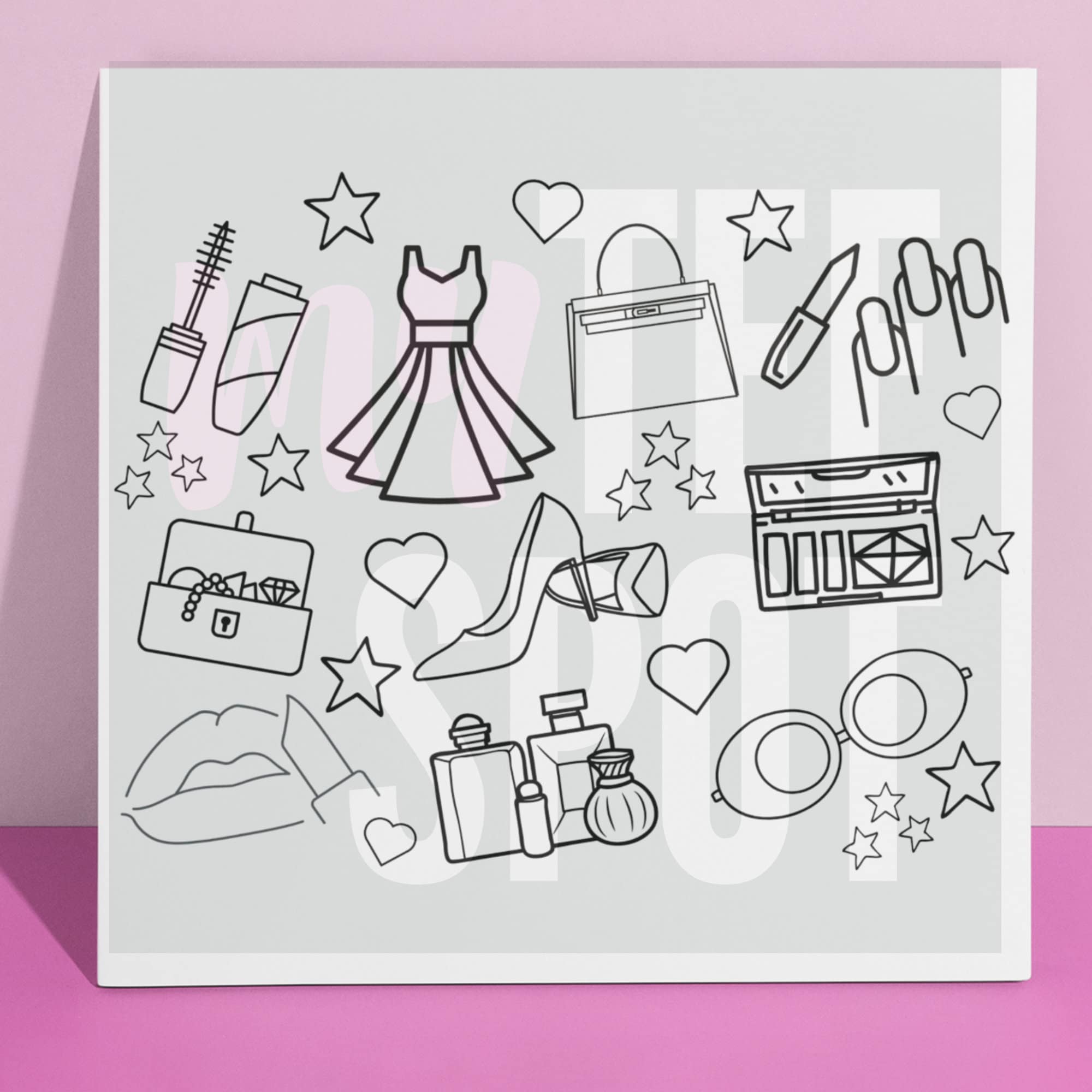 Girls Makeup Coloring Pages