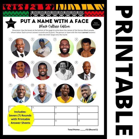 Black History Trivia Quiz Gifts Printable Black Culture - Etsy