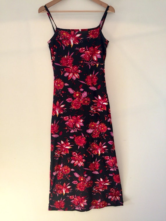 dark floral maxi dress