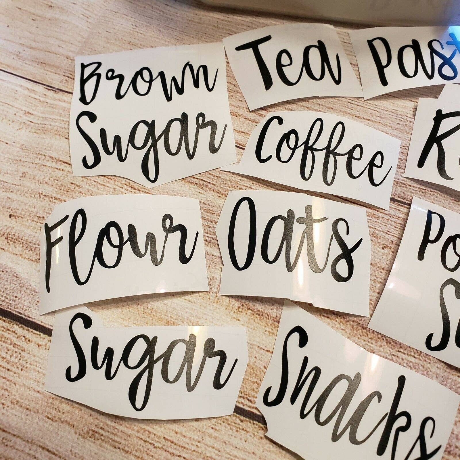 Pantry vinyl decal Pantry Labels Food Labels Customized Etsy