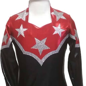 Red with Stars -- Arena Rodeo Queen Shirt -- Size Child 5/6 - Adult XLarge