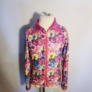 Floral Sparkle Zip Front -- Rodeo Queen Arena Shirt - made to order - Available child 5/6 to adult XL