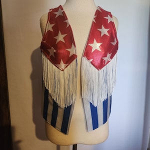 Stars and Stripes Vest --Size Child 5/6 - Adult XLarge