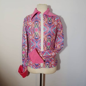 Pink Prism Zip Front -- Rodeo Queen Arena Shirt -- Made to order - Available Child 5/6 to Adult XL