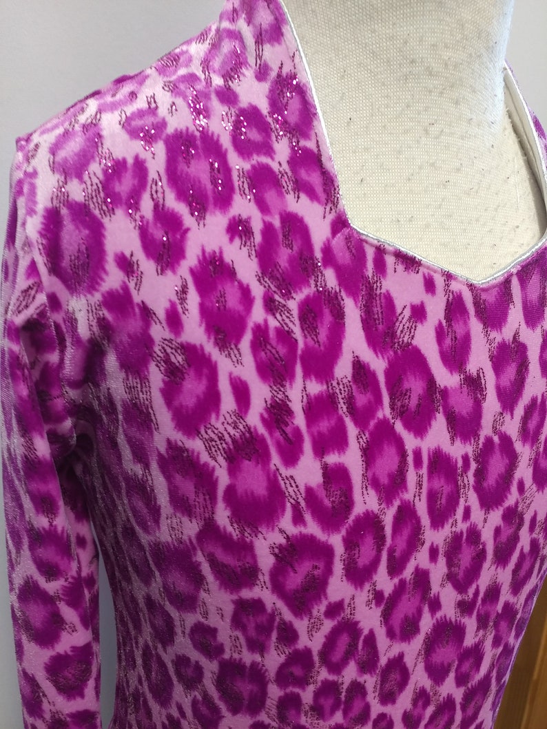 Leopard Glitter Velvet Arena Rodeo Shirt Tailles Enfant 5/6 Adulte XLarge image 3