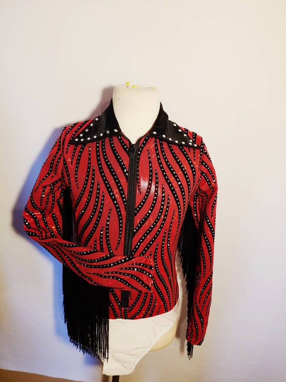 Western show top shirts with fringe