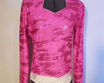 Camo Pink Sparkle Sweetheart-- Rodeo Queen Arena Shirt -- Size Child 5/6 to Adult XL