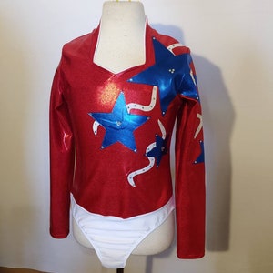 Red White and Blue -- Patriotic Rodeo Queen Shirt -- Sizes Child 5/6 - Adult XLarge