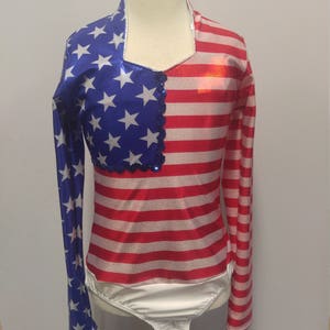 Stars and Stripes -- Patriotic Rodeo Shirt -- Sizes Child 5/6 - Adult XLarge