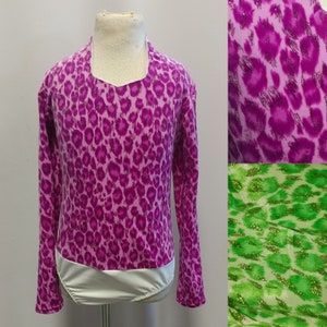 Leopard Glitter Velvet Arena Rodeo Shirt Tailles Enfant 5/6 Adulte XLarge image 1