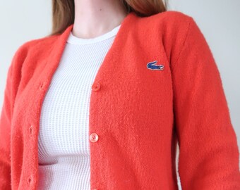 pink lacoste cardigan