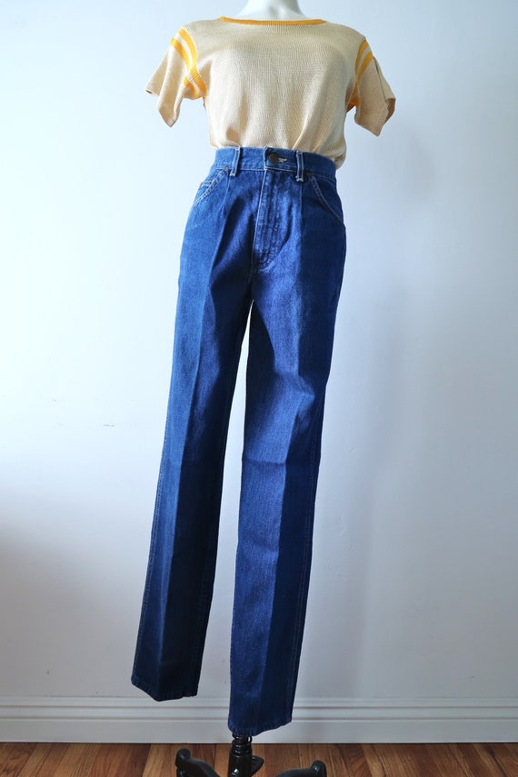 Vintage Indigo Lee Riders Jeans High Waisted 80s … - image 3