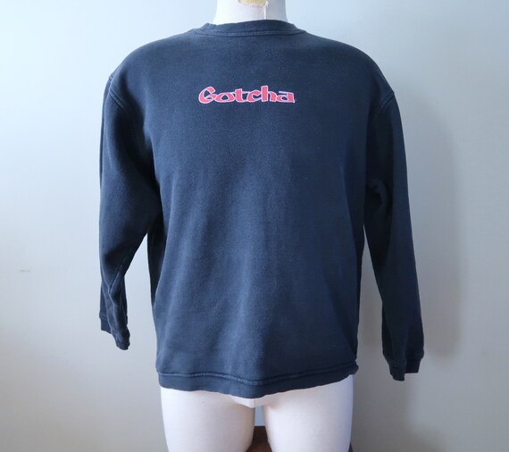 Vintage '92 Black Gotcha Sweatshirt L - image 2