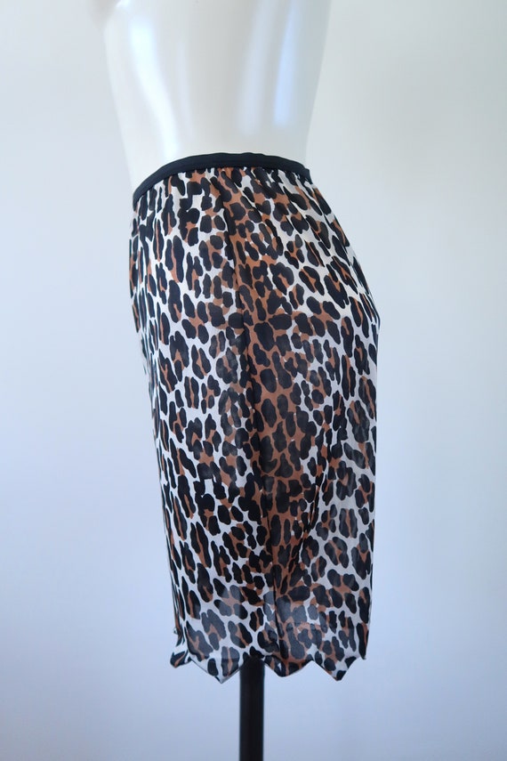 Vintage Vanity Fair Leopard Print Slip Shorts XS - image 5